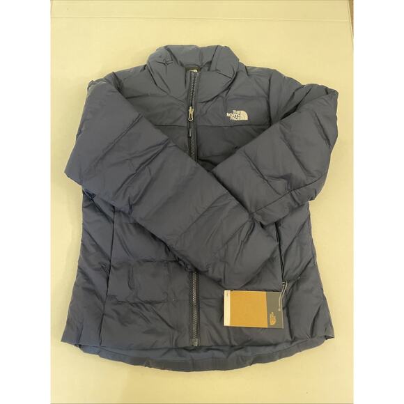Womens The North Face Flare 2 Puffer 550-Down Winter Packable Jacket - Navy - Picture 1 of 4
